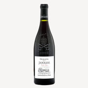 A bottle of Domaine de la Janasse Châteauneuf-du-Pape Vieilles Vignes 2020 red wine. The label is white with black and red text, featuring the producer's name, the appellation, and the vintage.